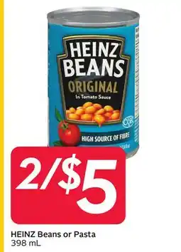 Sobeys HEINZ Beans or Pasta offer