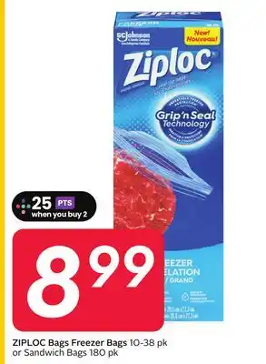 Sobeys ZIPLOC Bags Freezer Bags offer