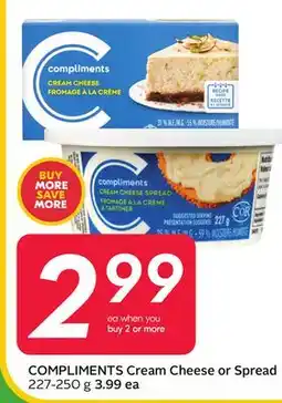 Sobeys COMPLIMENTS Cream Cheese or Spread offer