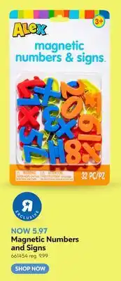 Toys R us Magnetic Numbers and Signs offer