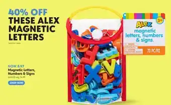 Toys R us Magnetic Letters, Number & Signs offer