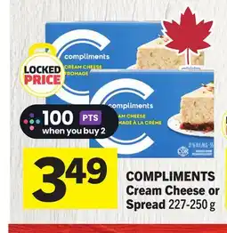 Foodland COMPLIMENTS Cream Cheese or Spread offer