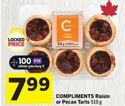 Foodland COMPLIMENTS Raisin or Pecan Tarts offer