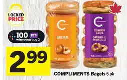 Foodland COMPLIMENTS Bagels offer