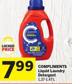 Foodland COMPLIMENTS Liquid Laundry Detergent 1.37-1.47 L offer