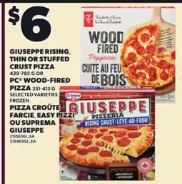 Independent Grocer GIUSEPPE RISING, THIN OR STUFFED CRUST PIZZA 439-785 G PC WOOD-FIRED PIZZA 351-413 G offer