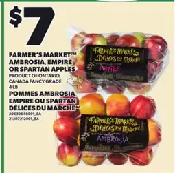 Independent Grocer FARMER'S MARKET AMBROSIA EMPIRE OR SPARTAN APPLES, 4 LB offer
