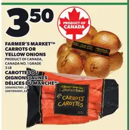 Independent Grocer FARMER'S MARKET CARROTS OR YELLOW ONIONS, 3 LB offer