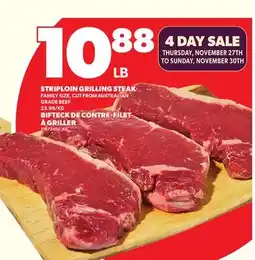 Independent Grocer STRIPLOIN GRILLING STEAK offer
