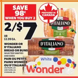 Independent Grocer WONDER OR D'ITALIANO BREAD OR BUNS offer