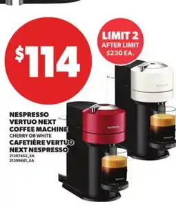 Independent Grocer NESPRESSO VERTUO NEXT COFFEE MACHINE offer
