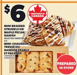 Independent Grocer MINI BRAIDED STRUDELS OR MAPLE PECAN DANISH, 4'S offer