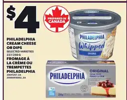 Independent Grocer PHILADELPHIA CREAM CHEESE OR DIPS, 227/250 G offer