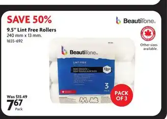 Home Hardware 9.5 Lint Free Rollers offer