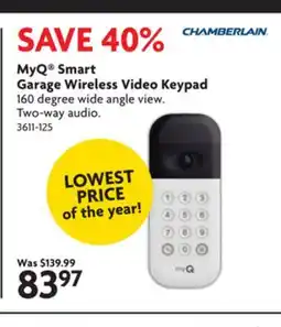 Home Hardware MyQ Smart Garage Wireless Video Keypad offer