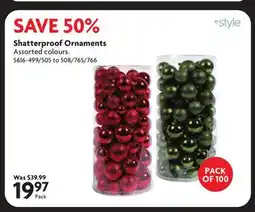 Home Hardware Shatterproof Ornaments offer