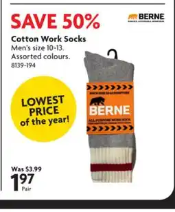 Home Hardware Cotton Work Socks offer