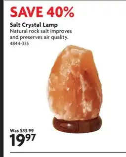 Home Hardware Salt Crystal Lamp offer