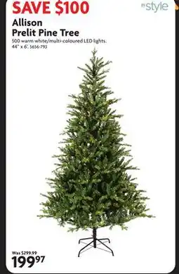 Home Hardware Allison Prelit Pine Tree offer