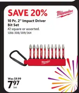 Home Hardware 10 Pc. 2 Impact Driver Bit Set offer