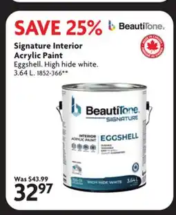 Home Hardware Signature Interior Acrylic Paint offer