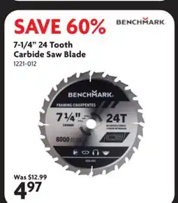 Home Hardware 7-1/4 24 Tooth Carbide Saw Blade offer