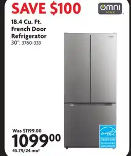 Home Hardware 18.4 Cu. Ft. French Door Refrigerator offer