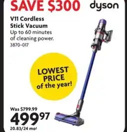 Home Hardware V11 Cordless Stick Vacuum offer