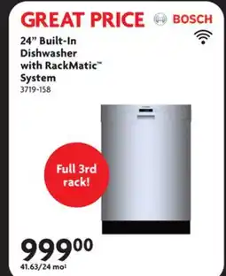 Home Hardware 24 Built-In Dishwasher with RackMatic System offer
