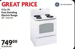 Home Hardware 5 Cu. Ft. Free Standing Electric Range offer