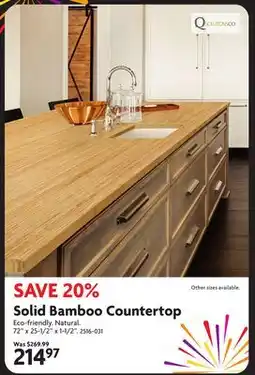 Home Hardware Solid Bamboo Countertop offer
