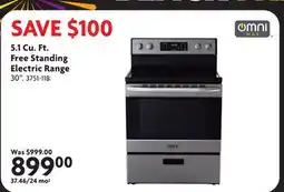 Home Hardware 5.1 Cu. Ft. Free Standing Electric Range offer