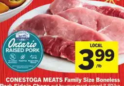 Foodland CONESTOGA MEATS Family Size Boneless Pork Sirloin Chops offer