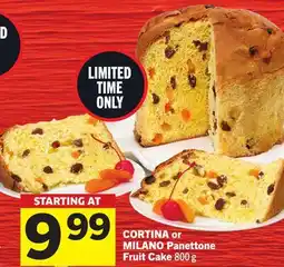Foodland CORTINA or MILANO Panettone Fruit Cake offer