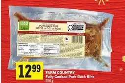 Foodland FARM COUNTRY Fully Cooked Pork Back Ribs offer