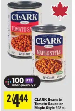 Foodland CLARK Beans in Tomato Sauce or Maple Style offer
