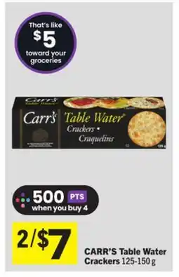Foodland CARR'S Table Water Crackers offer
