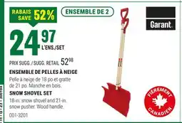 BMR ENSEMBLE DE PELLES À NEIGE offer