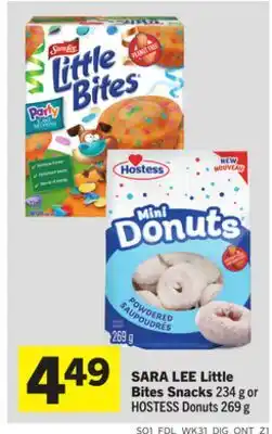 Foodland SARA LEE Little Bites Snacks 234 g or HOSTESS Donuts 269 g offer