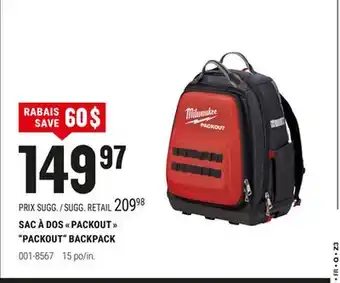 BMR SAC À DOS  PACKOUT  offer