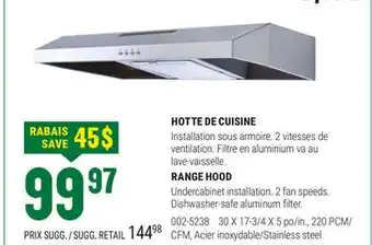 BMR HOTTE DE CUISINE offer