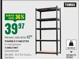 BMR ÉTAGÈRE À 5 TABLETTES offer