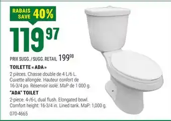 BMR TOILETTE  ADA  offer