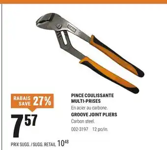 BMR PINCE COULISSANTE MULTI-PRISES offer