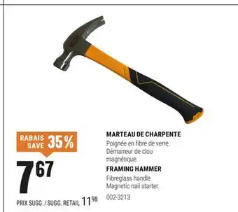 BMR MARTEAU DE CHARPENTE offer