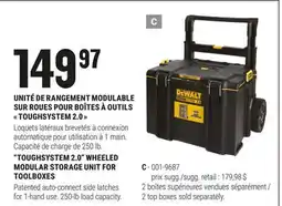 BMR UNITÉ DE RANGEMENT MODULABLE SUR ROUES POUR BOÎTES À OUTILS  TOUGHSYSTEM 2.0  offer