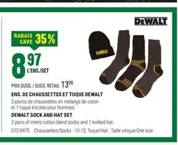 BMR ENS. DE CHAUSSETTES ET TUQUE DEWALT offer