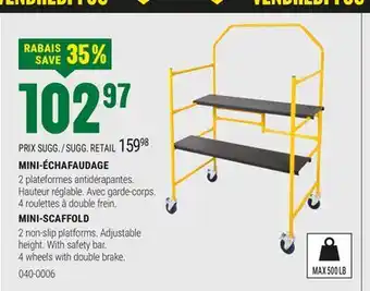 BMR MINI-ÉCHAFAUDAGE offer