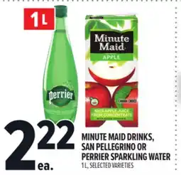 Metro MINUTE MAID DRINKS, SAN PELLEGRINO OR PERRIER SPARKLING WATER offer