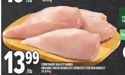 Metro YORKSHIRE VALLEY FARMS ORGANIC FRESH BONELESS SKINLESS CHICKEN BREAST offer